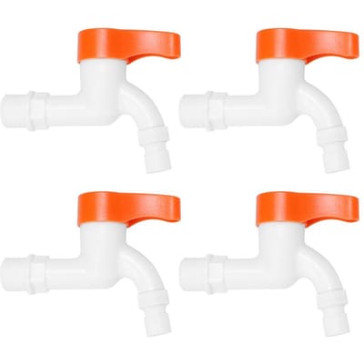 4 Pièces PPR Plastique Raccord Rapide Robinet Robinet d'Eau Accessoires de Tuyauterie pour Tuyau d'Eau  moins que br plus que (G1/2in orange