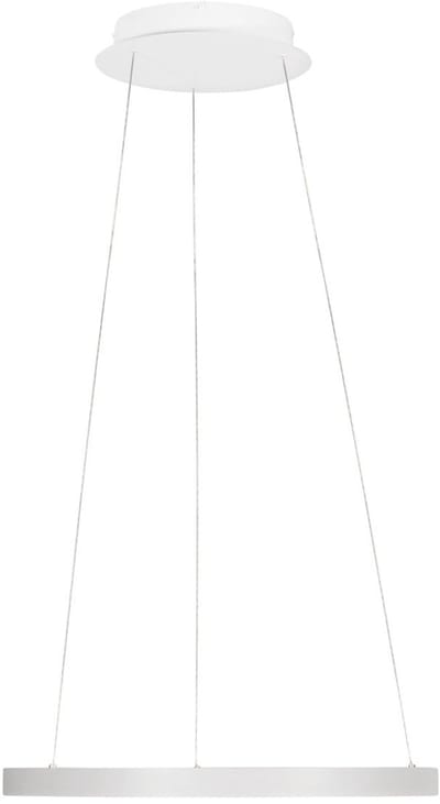 Witte hanglamp Ringlede 4612W - Hoogte instelbaar, met kabel-liftsysteem, van metaalkunststof - Steinhauer - Modern design voor binnen gebruik