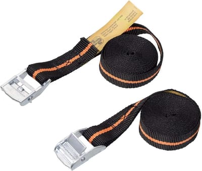 Kompas Klembanden - Spanbanden Set - Bagage Vervoer - TÜV/GS Gecertificeerd - 2x 25 m - Zwart