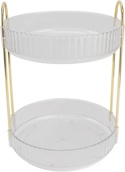 Cosmetische organizer - Draaibare opberger - Bureau organiseren - 360 graden draaibaar - 23 cm breed - Wit