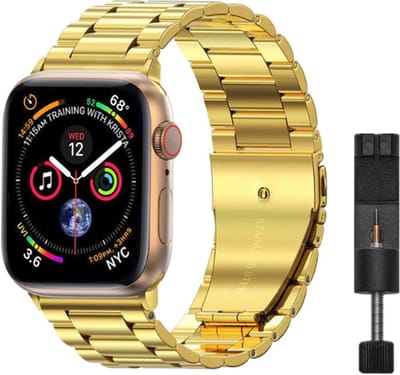 RVS Watch Bandje Geschikt Voor Apple Watch - 38-40-41mm - Goud