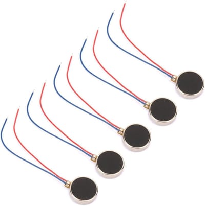 5x Micro DC Trillingsmotor Plat Munt 3V 11000RPM voor Mobiele Telefoon Pager