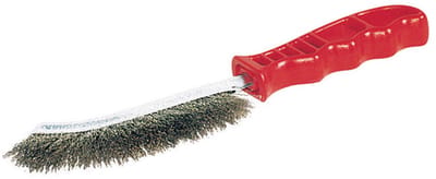 Messing Coated Staalborstel Gebogen – Met Kunststof Greep – Handborstel voor Roest en Metaal – TOOLTECH