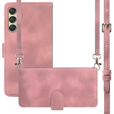 imoshion Hoesje - Geschikt voor Samsung Galaxy A25 (5G) - Bookcase met koord - Roze