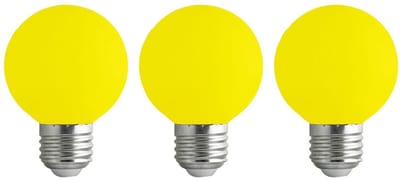 VITO LED Lamp G45 E27 - 3W (vervangt 20W) - 180lm - Geel Licht - 180-240V - Flikkervrij - Energiezuinig - 3 stuks