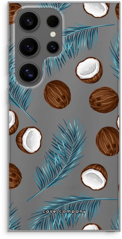 Case Company® - Hoesje geschikt voor Samsung Galaxy S24 Ultra hoesje - Kokosnoot - Soft Cover Telefoonhoesje - Bescherming aan alle Kanten en Schermrand