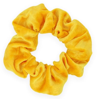 Scrunchie 1 stuk Velvet Geel - haarwokkel - haarelastiek - scrunchies