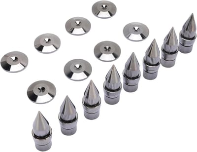 Luidspreker Spike Set - Isolatievoeten Versterker - Geluid Verbeteren - Verstelbare Koperen Voetjes - 8 stuks - Zilver