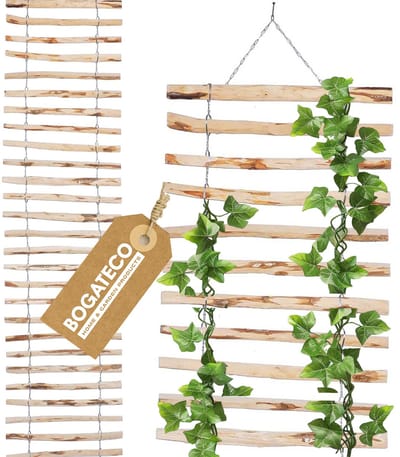 BOGATECO traliewerk van hazelnoot voor klimplanten | 50x200cm | Houten hekwerk perfect voor de tuin | Natuurlijk