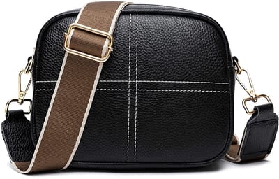 Damen Crossbody Bag Met Brede Schouderband - Duurzaam En Eenvoudig Ontwerp - Zwart