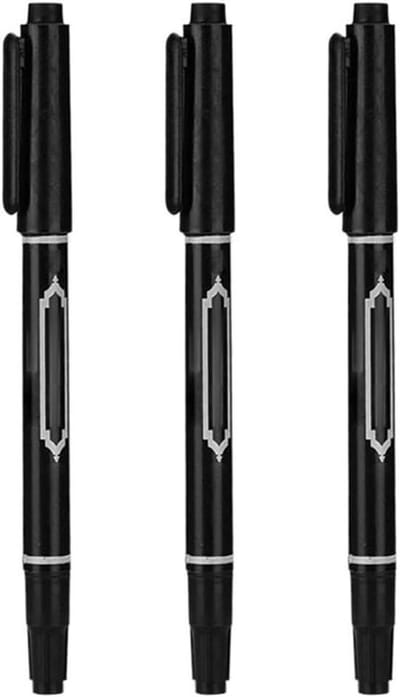 Set van 3 Waterdichte Huidmarkeerstiften voor Tijdelijke Tattoos en Piercings