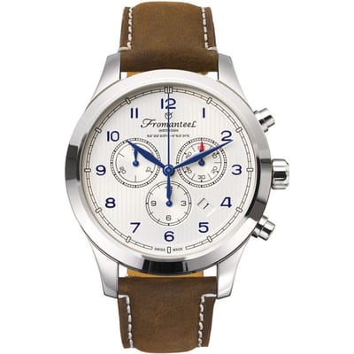 Refurbished Fromanteel Amsterdam Chrono Nautique White A-0242-014 Heren Horloge 42mm