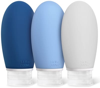 Dailygoods - 100 ml siliconen reisflessen set, 3 stuks, lekvrij en BPA-vrij