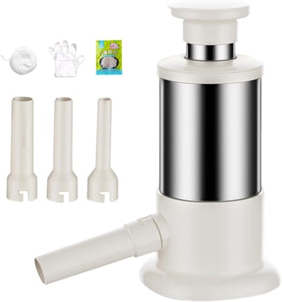 Worstenvuller Handleiding - Vleesvuller Keuken - Zelf Worsten Maken - Roestvrijstalen Vulsysteem - 5 Liter Capaciteit - Beige