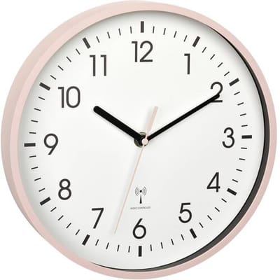 TFA Dostmann 60.3550.16 Wandklok Zendergestuurd 24.5 cm x 42 mm Roze