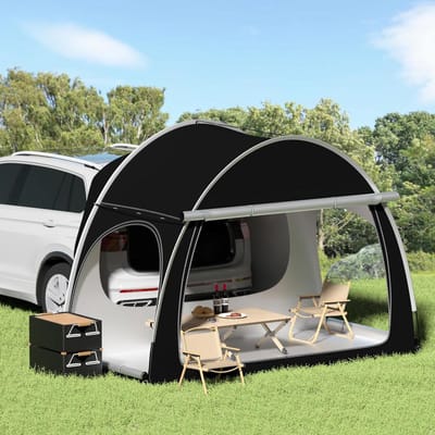 Auto Tent - Kampeertent - Outdoor Avontuur - Waterdicht UV-bestendig - Grote Ruimte - Zwart