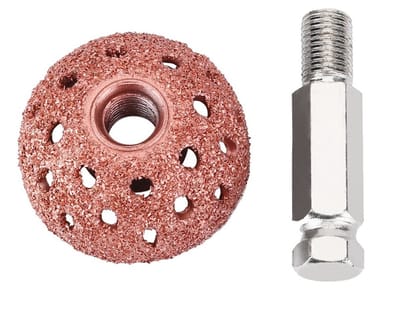 Tire Repair Grinding Head Set 38 mm - Grote Ronde Rollers met Hexagonale Stangen voor Bandenreparatie en Onderhoud