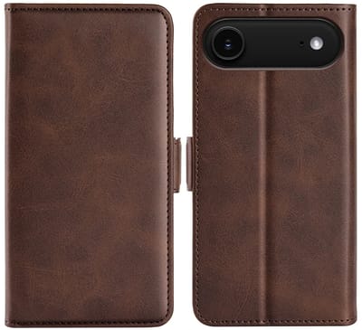 MobyDefend Hoesje - Geschikt voor iPhone Air - Luxe Wallet Book Case (Sluiting Zijkant) - Bruin