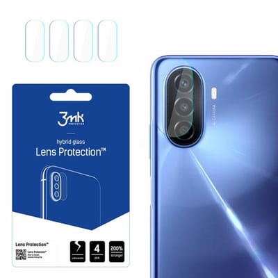 3MK Lens Protect - Oogscherming voor Huawei Nova Y70 - 4 Stuks - Transparant - Eenvoudige Montage