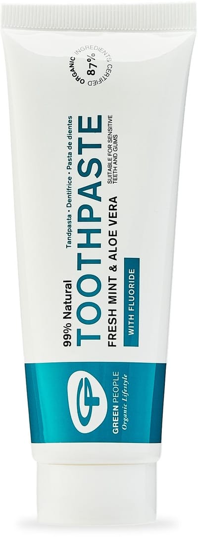 Green People Tandpasta Fresh mint met fluoride - Anti bacteriele en microbiele werking - Gevoelige tanden & Tandvlees
