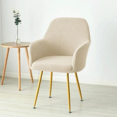 1 stuks Elastisch Polar Fleece Hoge Armstoelhoes Verstelbare Fauteuilhoes Hotel Bar Zitovertrek Home Bruiloftsdecoratie 1pc Chair cover beige