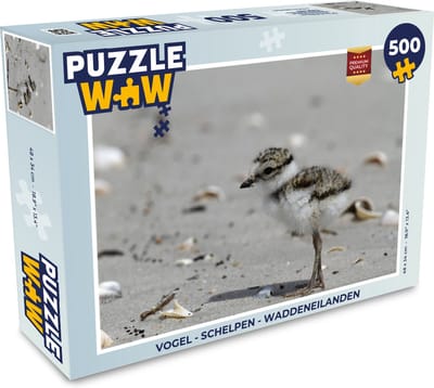 Puzzel Vogel - Schelpen - Waddeneilanden - Legpuzzel - Puzzel 500 stukjes