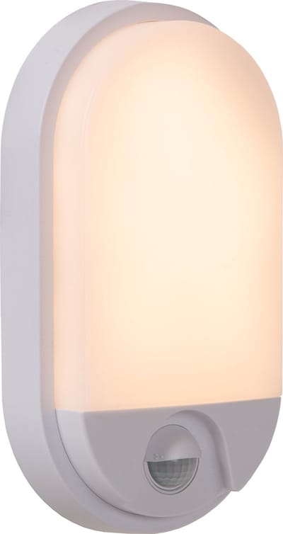 Lucide HUPS IR - Wandlamp Binnen/Buiten - LED - 1x10W 3000K - IP54 - Beweging & dag/nacht sensor - Wit