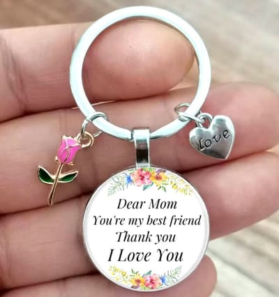 Sleutelhanger voor moeder | moederdag | verjaardag | Dear mom You're my best friend, thank you, I LOVE YOU