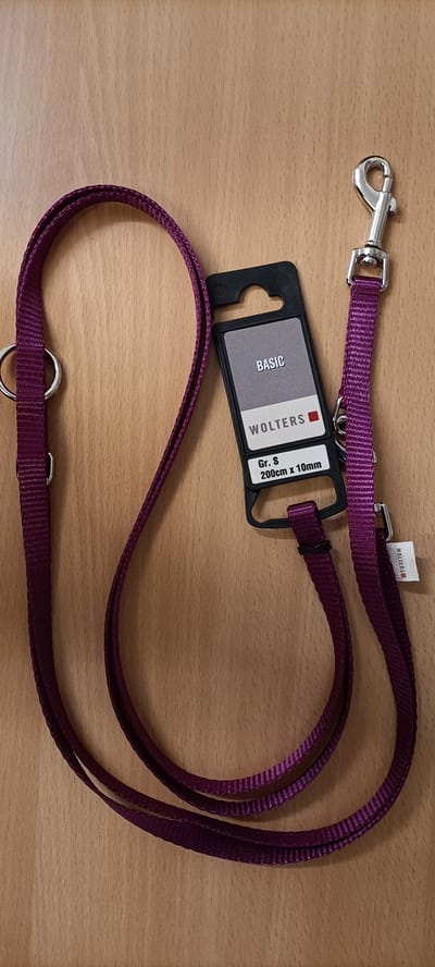 wolters führleine basic standard maat S 200cm lang 10 mm breed kleur braam