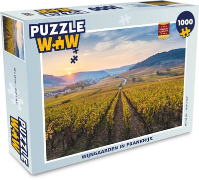 Puzzel Frankrijk - Wijngaard - Zon - Legpuzzel - Puzzel 1000 stukjes volwassenen