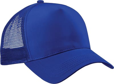 Beechfield Heren Half Mesh Trucker Cap / Hoofddeksel (2 stuks) (Zwart/Wit)