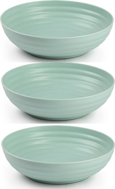 Plasticforte Kommetjes/schaaltjes - 6x - dessert/ontbijt - kunststof - D22 x 5.5 cm - mintgroen