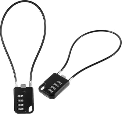 2 stuks kabelslot met cijferslot, 30 cm draadsnoer combinatieslot kabelslot met cijferslot hangslot rolslot draadslot voor koffers rugzakken laden kasten motorhelmen van JJUNW