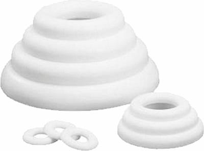 Piepschuim ring/krans - plat - wit - 30 cm - styropor - hobby figuren - DIY - materialen - knutselen