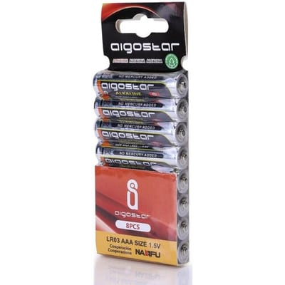 Aigostar ST01 LR03 - Alkalinebatterij - 1,5V 8 stuks Blisterverpakking 8 stuks