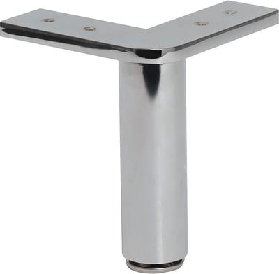Stalen meubelpoot chroom hoek 13 bij 13 cm en hoogte 15 cm - Set van 4 stuks