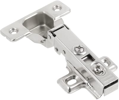 INHC Meubelscharnier met gedempte sluiting, totale overbrugging, 3D-instelling, clip-on montage, diameter 35 mm, set van 2, nikkel