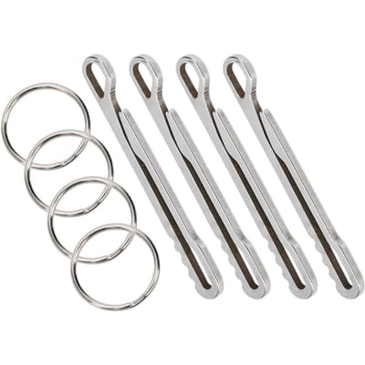 Buitenuitrusting EDC Gereedschap Geldclip Karabiner Snel Ophangaccessoire met Sleutelhanger white