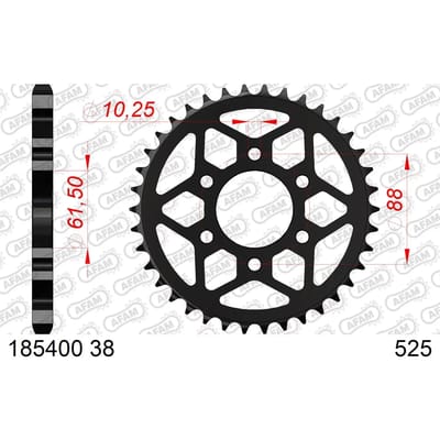 Stalen motortandwiel Supersprox RFE-319-38 525 185400-38