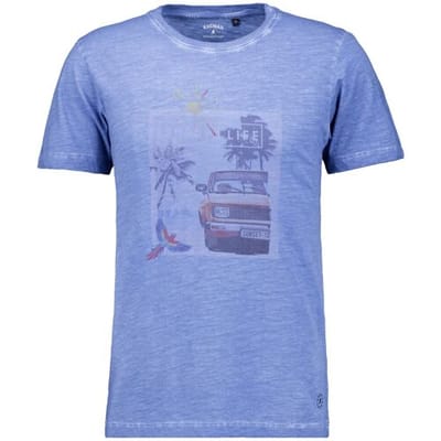 Ragman T-Shirt Smooth Life Graphic Jersey Crew Neck Royal Blue / male