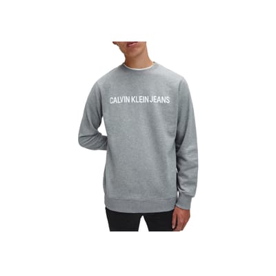 Sweat-shirt Calvin Klein Minimaliste Confortable Polyvalent Décontracté Col Rond Manches Longues Homme sweat-shirt Gris J30J307757-039 L gray