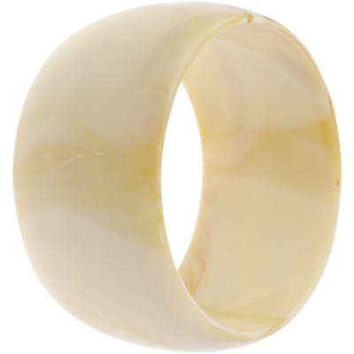 Behave - Armband - Crèmekleur bangle - Brede kunststof modeaccessoire