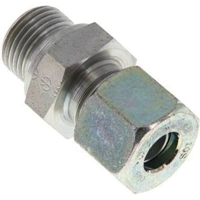 M18x1.5 Buitendraad x 10S Verzinkt Stalen Rechte Snijring Koppeling 630 Bar DIN 2353