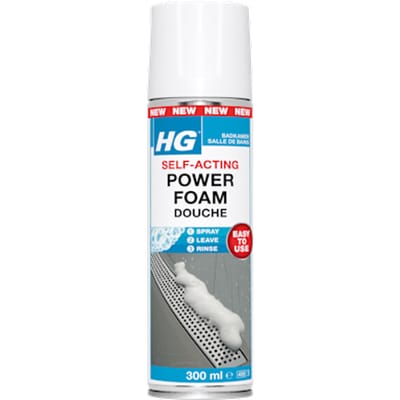 HG - Badkamer - Badkamerreiniger - Power Foam Douche - Zelf-Activerend - 300 ml - 1 stuk