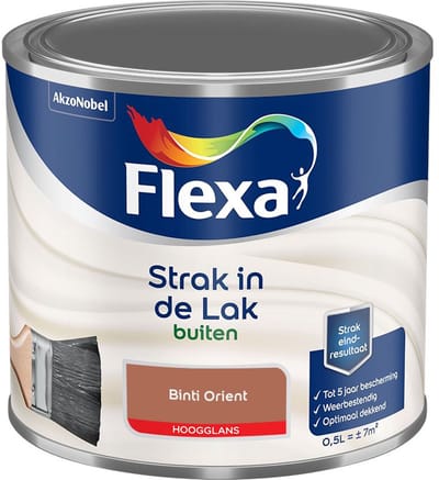 Flexa - Strak In De Lak Buitenlak Hoogglans - Binti Orient - Mengverf - 500 Ml
