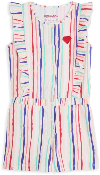 4PRESIDENT Meisjes jurk - Stripes Aop - Maat 110 - Meisjes jurken
