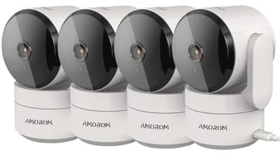 Wifi-bewakingscamera 360° met 1080p, Nachtzicht, 2-weg Audio en Bewegingsdetectie