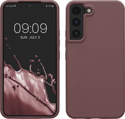 kwmobile telefoonhoesje geschikt voor Samsung Galaxy S22 - Hoesje met siliconen coating - Smartphone case in druivenblauw