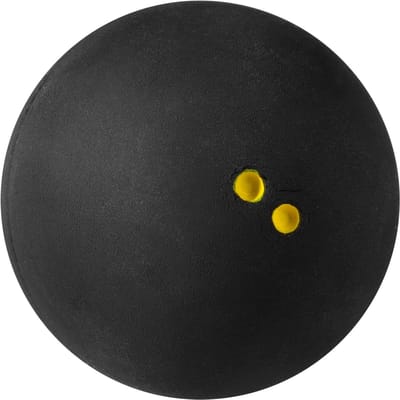 Squashbal - Enkele gele stip - Squash training - Hoge elasticiteit - 4 cm - Zwart