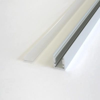 2m aluminium profiel voor ledstrip - ondoorzichtige reflector - Kunststof - Zilver - 2 m - SILUMEN